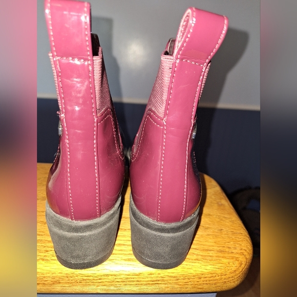6.5 Rockport Lorraine ll Burgundy Hydro-shield Waterproof Rain Chelsea Boots - Picture 12 of 12